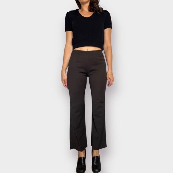 Y2K Italian Brown Wool Flare Pants‎ - Picture 2 of 5
